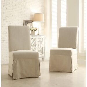 NEW! Parsons Chair Slipcover Only Suzanne Kasler Signature Linen Parchment